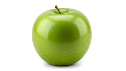 Fresh green apple on white background
