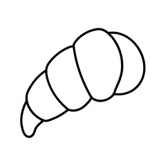Vector Clip Art Croissant on White Background for Web and Graphic Design