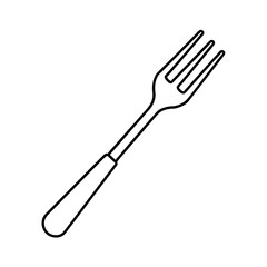 Vector Clip Art Fork on White Background for Web and Graphic Design