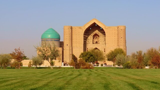 22 October 2025, Complex of Khoja Ahmed Yasawi, Turkestan City, Kazakhstan