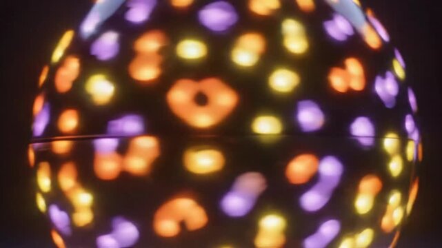 Abstract Light Leopard Spots Pulsing LED Pattern on Dark Background 3D Render