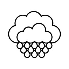 Vector Clip Art Hail Icon on White Background for Web and Graphic Design