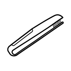 Vector Clip Art Hair Straightener on White Background for Web and Graphic Design