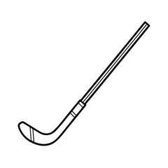 Vector Clip Art Hockey Stick on White Background for Web and Graphic Design