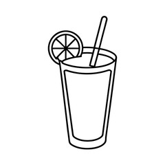 vector clip art lemonade cup on white background for web and graphic design
