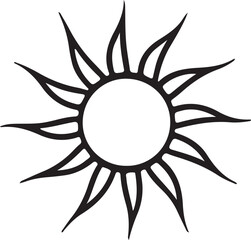 Sun vector art illustrator icon 