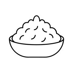 vector clip art mashed potatoes on white background for web and graphic design