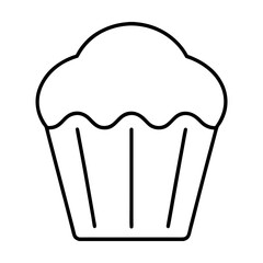 vector clip art muffin on white background for web and graphic design