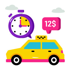 Naklejka premium Modern design icon of cab fare