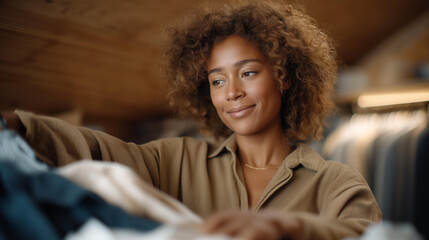 A decluttering coach guiding a client through emotionally charged items, gently helping them evaluate sentimental belongings while building healthy habits around mindful minimalism. cinematic color