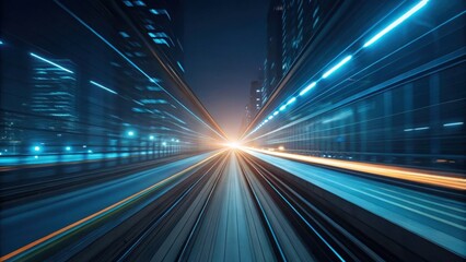 Dynamic Lines of Light in a Digital Night Cityscape V2.0