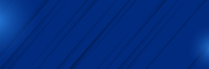 Obraz premium Modern abstract blue background with diagonal line. Simple graphic design element. Futuristic concept. Horizontal banner template with space for your text. Vector