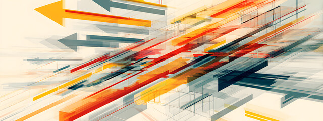 Abstract Logistics Direction Arrows