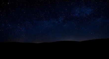 Starry Night Sky Background with Glowing Stars