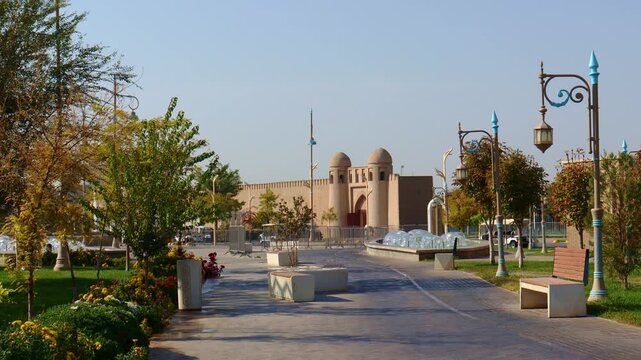 22 October 2025, Complex of Khoja Ahmed Yasawi, Turkestan City, Kazakhstan