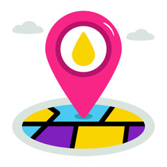 A perfect design icon of oil location 