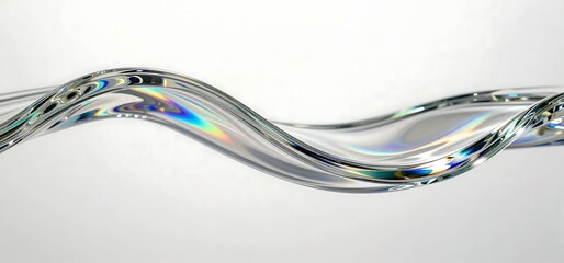 光が反射する透明な水の抽象的な波紋