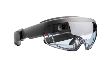 clear protective safety goggles with adjustable elastic strap for laboratory industrial medical eyewear isolated on white background