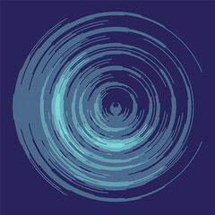 Fototapeta premium Abstract spiral lines. Concentric curve motion. Dynamic circle Vector element. Dark blue background.