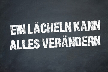 Fototapeta premium Ein Lächeln kann alles verändern 