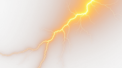 Yellow lightining bolt, Lightning, electric lightning bolt strike, lightning bolt strike isolated on white background PNG