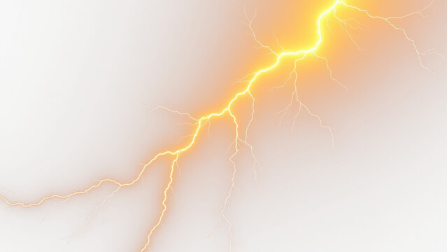 Yellow lightining bolt, Lightning, electric lightning bolt strike, lightning bolt strike isolated on white background PNG