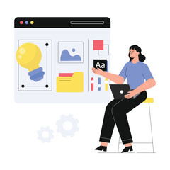 Branding  Vector Flat Illustration EPS 10 File	