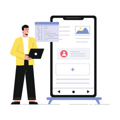 Coding Application  Vector Flat Illustration EPS 10 File	