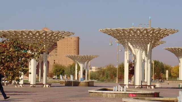 22 October 2025, Complex of Khoja Ahmed Yasawi, Turkestan City, Kazakhstan