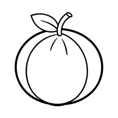 vector clip art orange with black outline on white background for web and graphic design