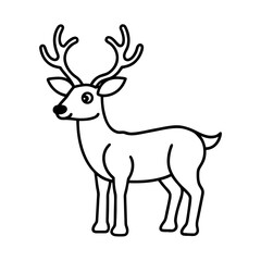 vector clip art reindeer for web and graphic design