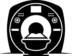 MRI machine black silhouette vector silhouette vector illustration