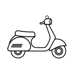vector clip art scooter on white background for web and graphic design