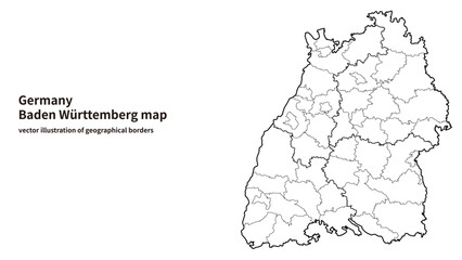 Baden-Wuerttemberg Germany Map – Regions, Districts and Borders