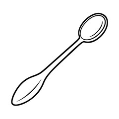vector clip art spoon on white background for web and graphic design