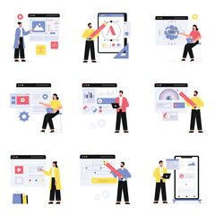 Development Vector Flat Illustration Set 2