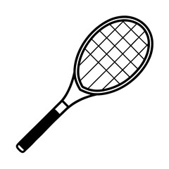 vector clip art tennis racket on white background for web and graphic design