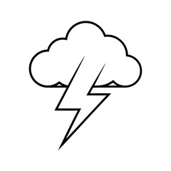 vector clip art thunderstorm icon on white background for web and graphic design