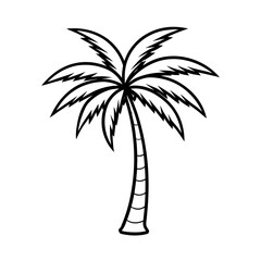 Obraz premium vector clip art tropical palm tree for web and graphic design