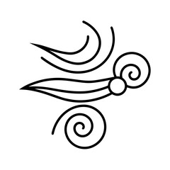 vector clip art wind icon on white background for web and graphic design