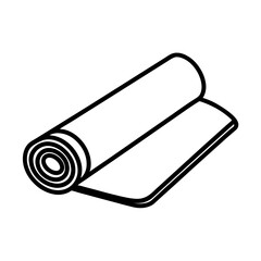 vector clip art yoga mat on white background for web and graphic design