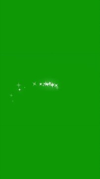 Small sparkle burst animation on green screen, white twinkling star particles appearing briefly in compact cluster, subtle sparkle accent overlay on chroma background