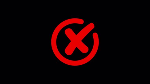 Rejected Wrong Error Symbol Animation