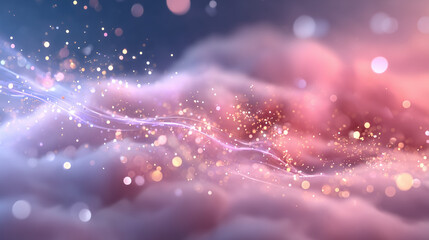 Dreamy Abstract Atmospheric Background with Soft Light, Haze and Floating Particles for Cinematic Music and Creative Visual Projects