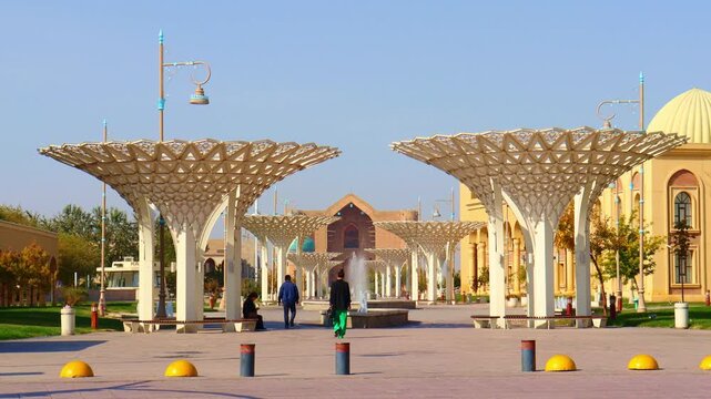 22 October 2025, Complex of Khoja Ahmed Yasawi, Turkestan City, Kazakhstan