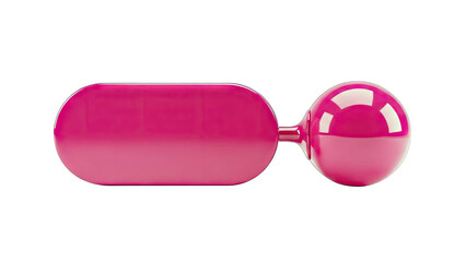 Pink sex toy isolated on white background