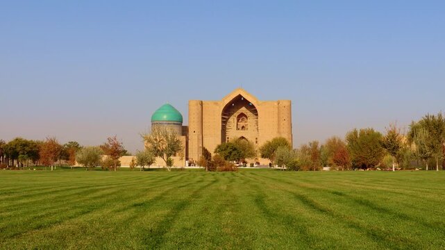 22 October 2025, Complex of Khoja Ahmed Yasawi, Turkestan City, Kazakhstan