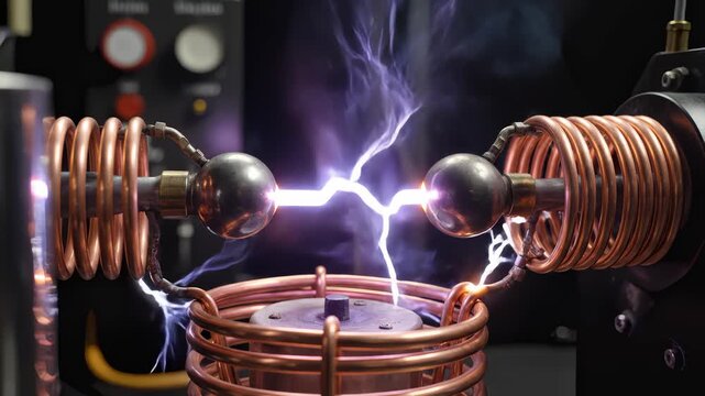 Electrical Arcs Forming Between Tesla Coils, Scientific Experiment