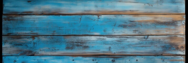 A textured wooden surface painted in vibrant blue hues, showcasing a rustic and weathered appearance.