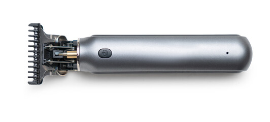 Electric hair clipper on a white isolated background